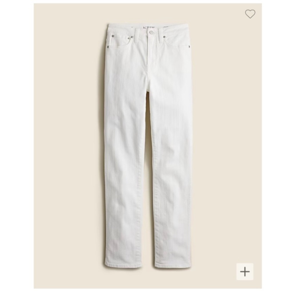 Jcrew Curvy vintage slim-straight jean in white wash